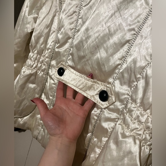 a.n.a Cream Jacket with Brown Faux Fur Trim - Picture 9 of 10